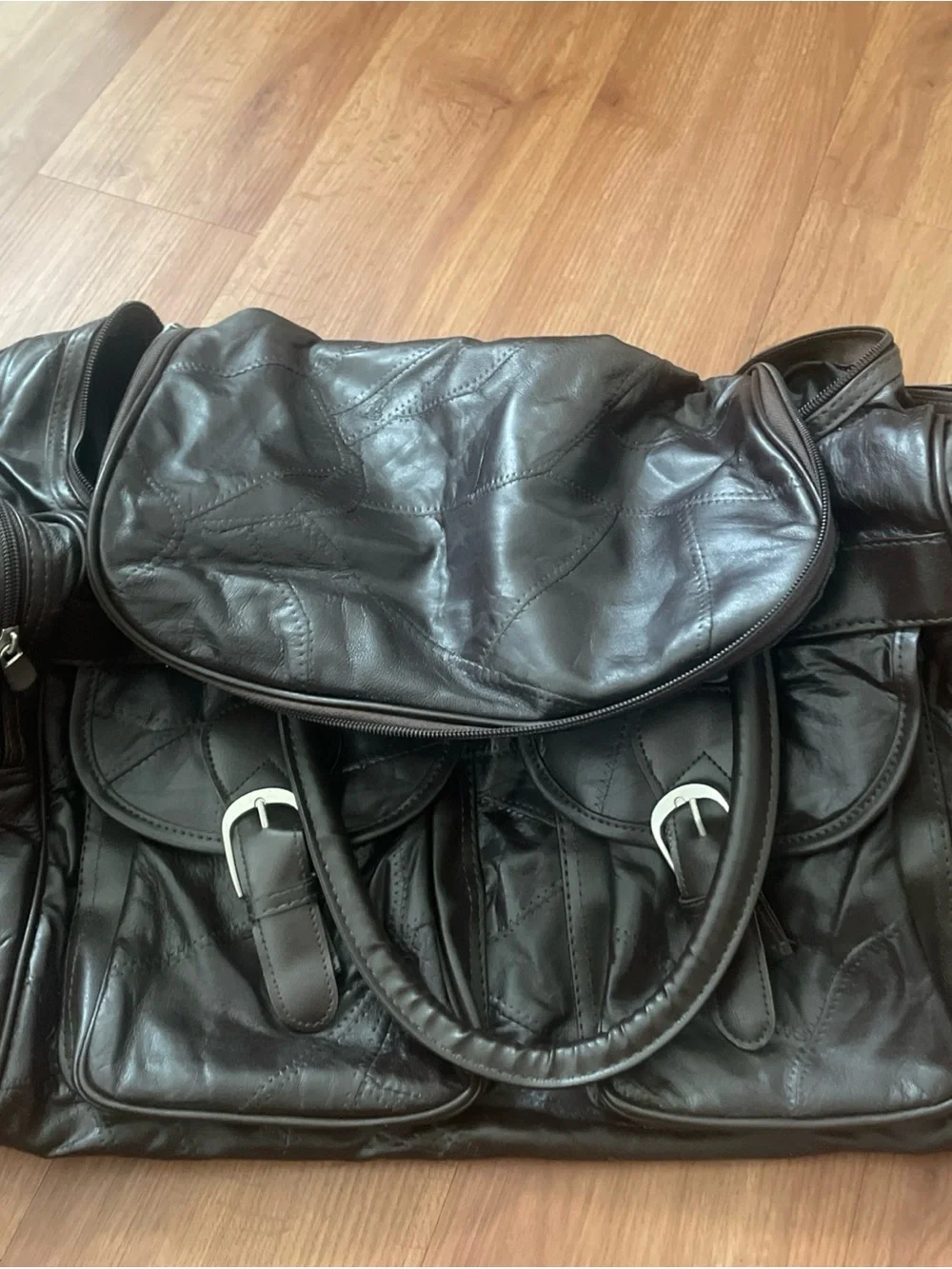 Genuine Leather Men’s Dark Brown Duffel Bag